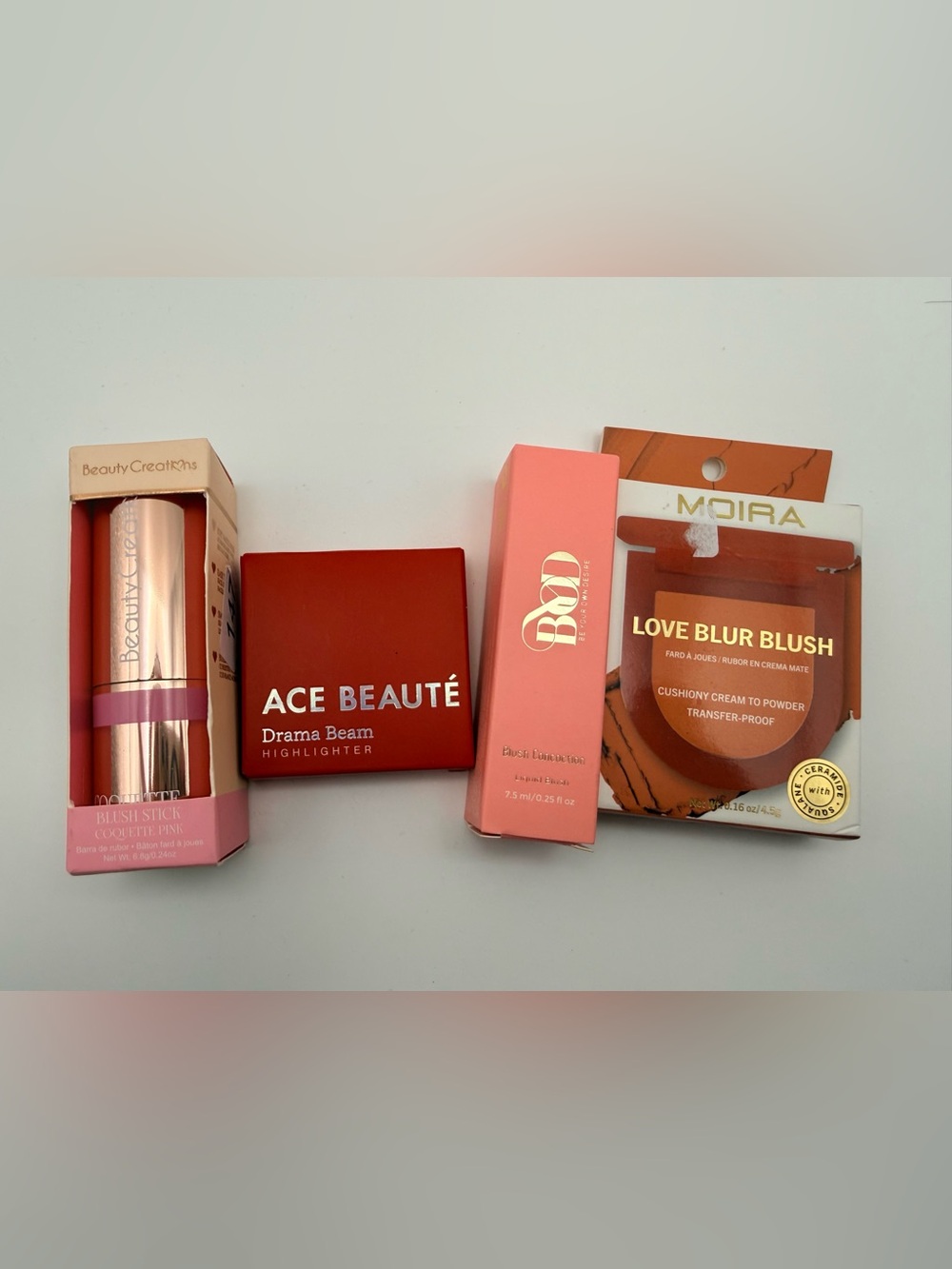 NWT Blush/Highlighter Bundle - Beauty Creations, Moira, Ace Beauté, BYOD